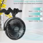Picture of 10000mAh 7 inch Battery Operated Clip on Fan