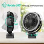 amacool 10000mah 8 inch Camping fan with LED Lantern