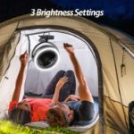 amacool 10000mah 8 inch Camping fan with LED Lantern