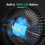 amacool 10000mah 8 inch Camping fan with LED Lantern