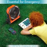 AMACOOL Camping Fan with LED Lantern, 8 inch 20000mAh Rechargeable Battery Operated USB Fan with Hook for Tent Car Travel Jobsite Fishing Outdoor Hurricane Power Outage	