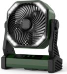 AMACOOL Camping Fan with LED Lantern, 8 inch 20000mAh Rechargeable Battery Operated USB Fan