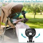 Amacool 4000mah Auto Oscillating Stroller Fan