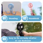 Amacool 4000mah Auto Oscillating Stroller Fan