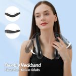 Amacool Bladeless Neck Fan Portable Personal Fan 5000mAh Battery Operated Wearable Cooling Fan