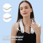Amacool Bladeless Neck Fan Portable Personal Fan 5000mAh Battery Operated Wearable Cooling Fan	
