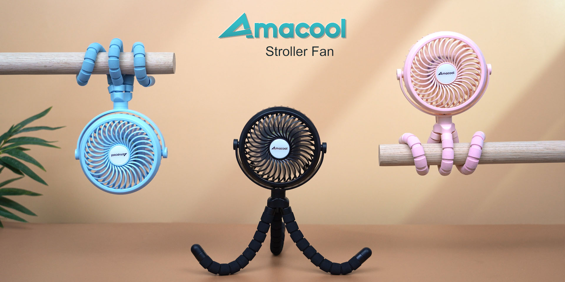 amacool stroller fan with led light
