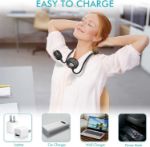AMACOOL Neck Fan 2600mah Battery Operated Neckband Fan 6-Speed Hand-Free Wearable Personal Fan for Hot Flashes Home Office Travel Outdoor Sports 
