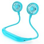 AMACOOL Neck Fan 2600mah Battery Operated Neckband Fan 6-Speed Hand-Free Wearable Personal Fan for Hot Flashes Home Office Travel Outdoor Sports	