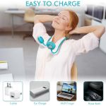 AMACOOL Neck Fan 2600mah Battery Operated Neckband Fan 6-Speed Hand-Free Wearable Personal Fan for Hot Flashes Home Office Travel Outdoor Sports	
