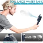 Portable Handheld Misting Fan, 3000mAh Rechargeable Battery Operated Spray Water Mist Fan, Foldable Mini Personal Fan for Travel, Makeup, Home, Office, Camping, Outdoors