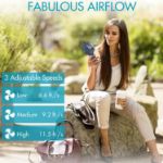 Portable Handheld Misting Fan, 3000mAh Rechargeable Battery Operated Spray Water Mist Fan, Foldable Mini Personal Fan for Travel, Makeup, Home, Office, Camping, Outdoors