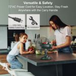 Plug-in oscillating fan with long power cord for easy placement