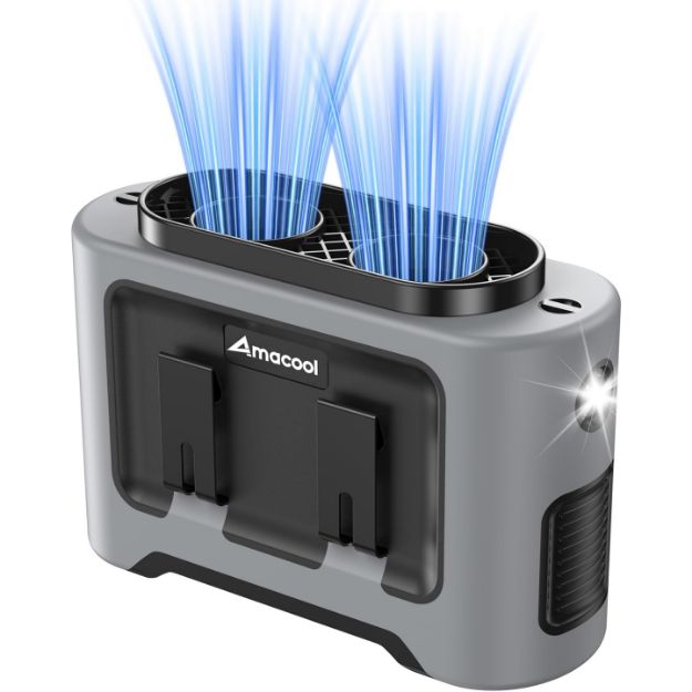 AMACOOL 14500mAh Portable Waist Fan, Strong Wind Power for Full Body Cooling Shirt Fan, 5 Speed Wearable Belt Clip on Fans, Battery Operated Personal Neck Fans for Outdoor Work Camping Travel