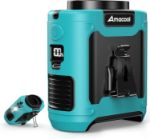 AMACOOL rechargeable portable waist fan clip-on wearable personal cooling fan with LED light - Blue