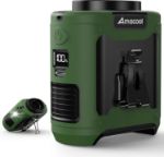 AMACOOL rechargeable portable waist fan clip-on wearable personal cooling fan with LED light - Green